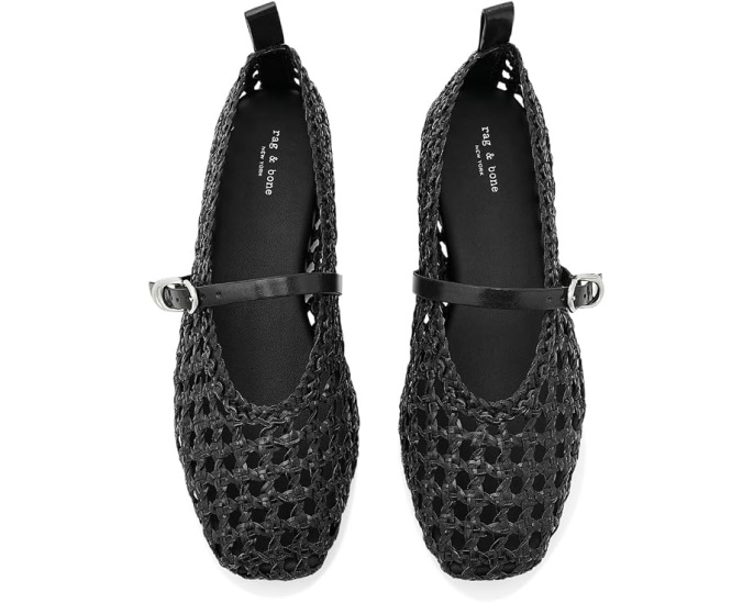 Балетки rag & bone Spire Mary Jane из полиуретана с регулируемой пряжкой