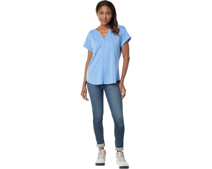 Streamside Tee Split-Neck Short Sleeve