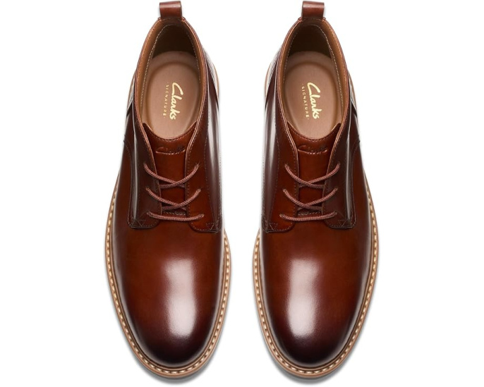 Ботинки Clarks Aldwin Chukka из кожи Mid Tan Leather