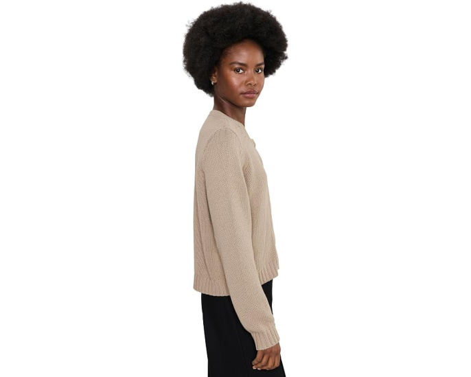 Eileen Fisher Кардиган Peruvian из хлопкового вельвета с круглым вырезом