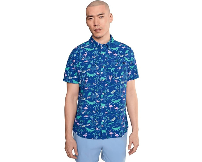Chubbies рубашка The Swamp & Circumstance ярко-синяя