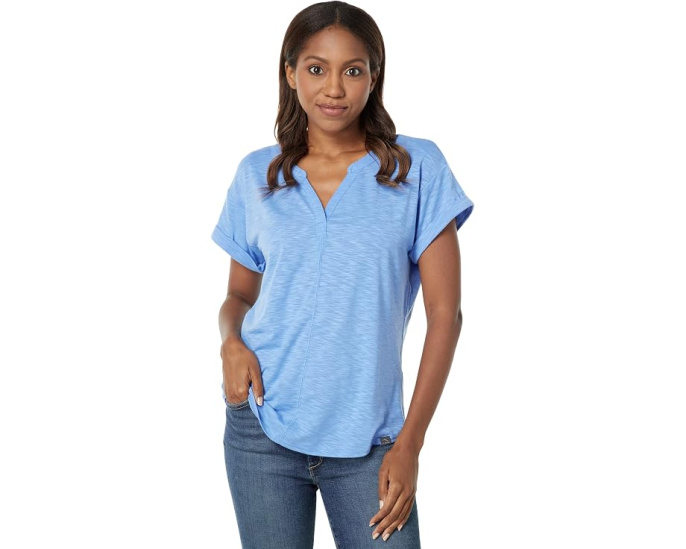 Streamside Tee Split-Neck Short Sleeve