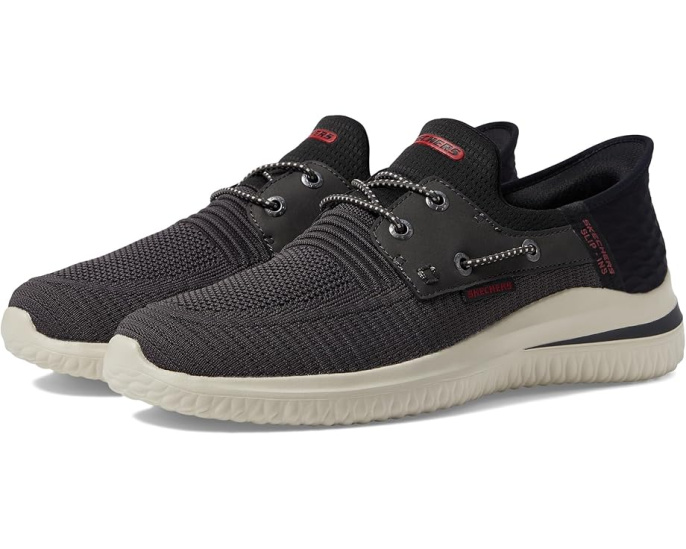 Веганские кроссовки Skechers Delson 3.0 Roth Hands Free Slip-Ins с сетчатыми вставками
