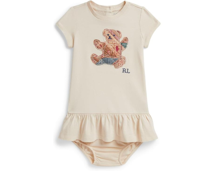 Хлопковое платье с мишкой и шорты Polo Ralph Lauren для малышей