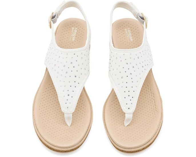 Сандалии Beachybright Thong с пайетками и клином LifeStride