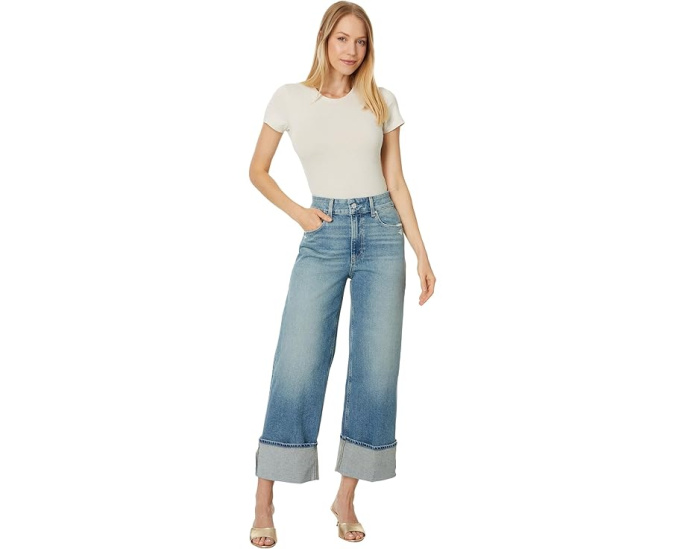 Paige джинсы Sasha Ankle Wide Cuff в поношенном стиле Storybook