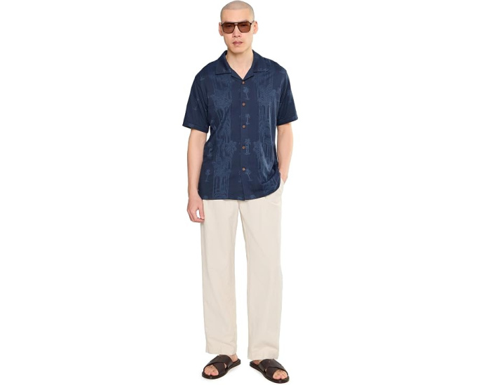 Tommy Bahama рубашка Palm Fresco Palm Grove Camp синяя Blue Note