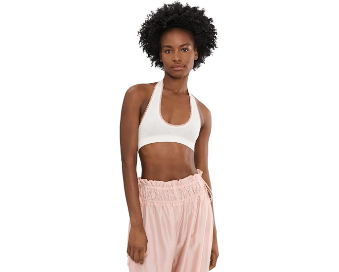 Free People топ Sweet Point Seamless Halt с вырезом