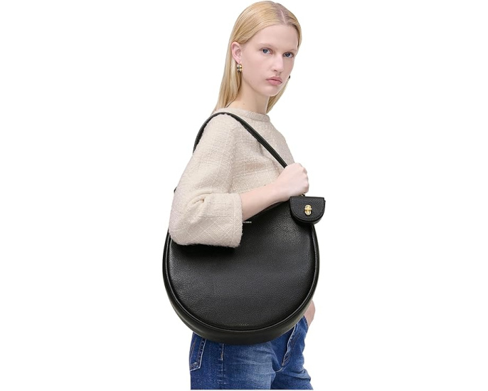 Большая сумка Dual Hobo Marc Jacobs из черной кожи