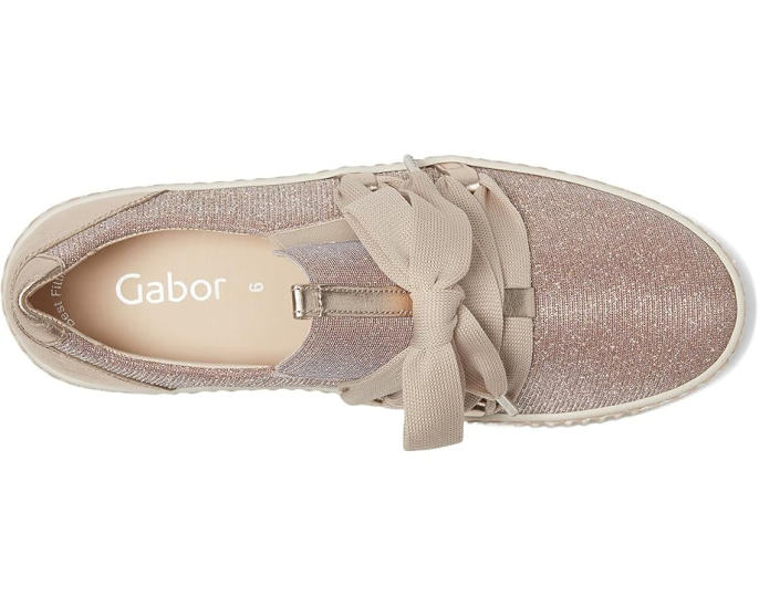 Кроссовки Gabor 43.333 из нубука с эластичными шнурками и съемной стелькой