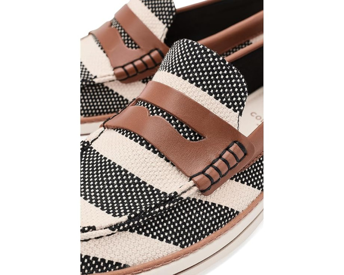 Лоферы Cole Haan Pinch Long-weekender Penny с отделкой из кожи и канвы