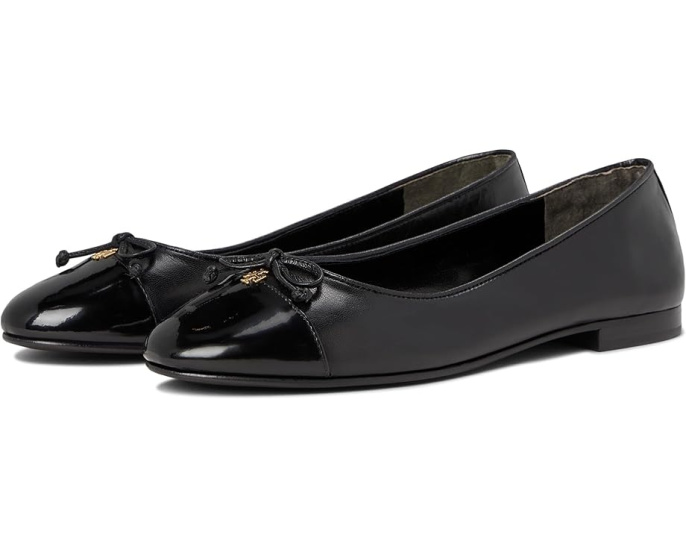 Балетки Tory Burch Cap Toe с бантом и контрастным мыском