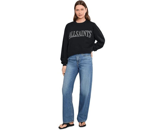 Худи Dash Lila Sweat от AllSaints вымытый черный цвет