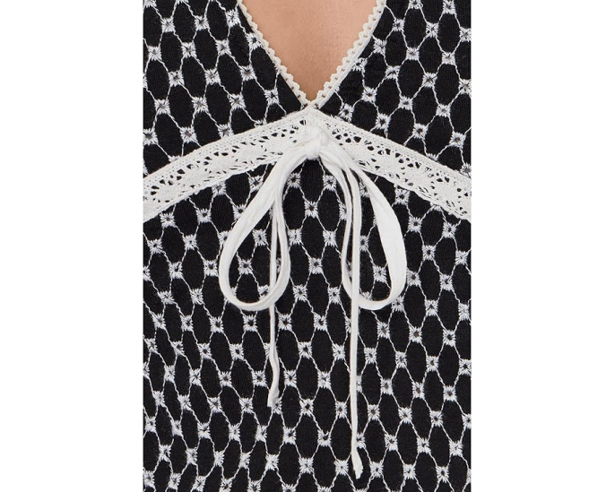 Топ Free People Good Graces Top с вышивкой и бантом