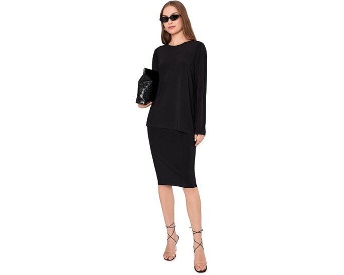 Norma Kamali Oversized Long Sleeve Top свободная длинная футболка с большими рукавами