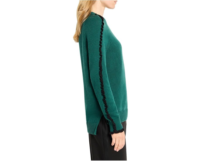 Ruffled Down Sweater