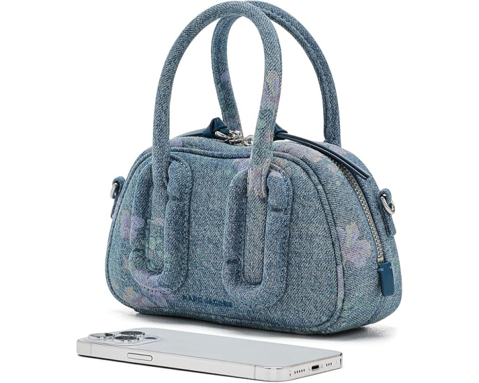 Мини-сумка Marc Jacobs Babe Mini Top-Handle с цветочным денимом