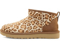 Угги UGG Classic Ultra Mini Plains с принтом леопарда и низким голенищем