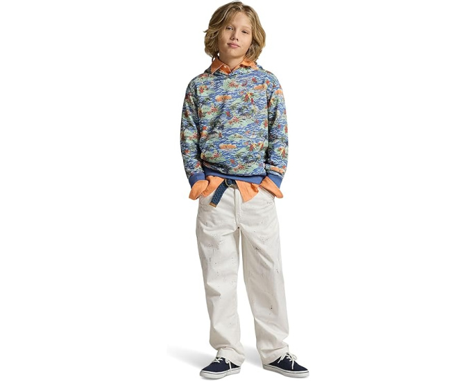 Худи Polo Ralph Lauren Tropical-Print French Terry Hoodie для детей с принтом