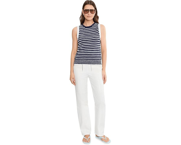 Топ майка Harbor Pebble Cotton Stripe от Tommy Bahama в полоску Синий