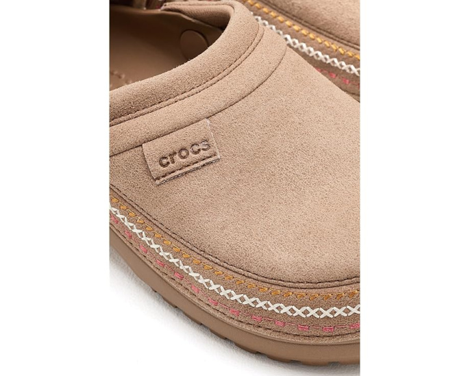 Детские сабо Crocs Classic Crafted Canvas Vegan Suede Stitch с веганским замшем