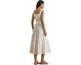 Платье-трапеция Lauren Ralph Lauren Belted Jersey Broadcloth с поясом из хлопка