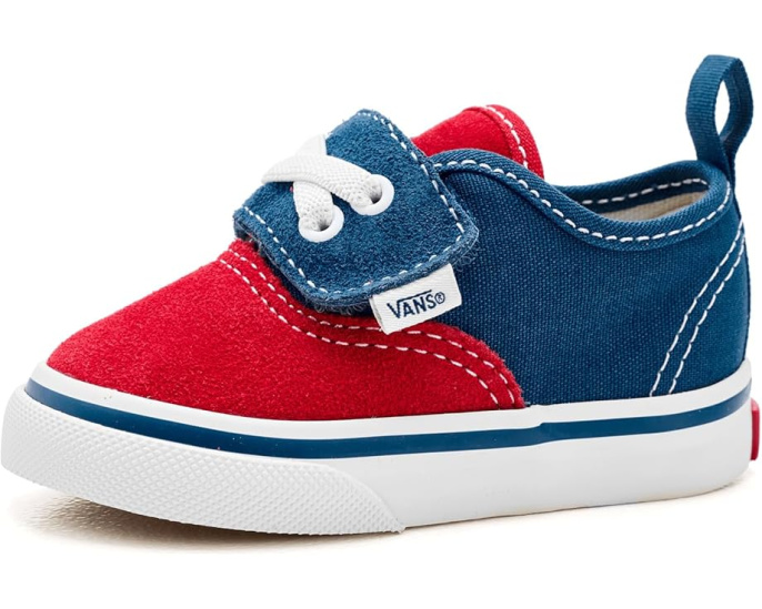 Кроссовки Vans Kids Old Skool V с двумя застежками на липучке и усиленным мыском