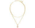 Kendra Scott Ожерелье Adriana Scallop Frame Multi Strand в золоте с жемчугом