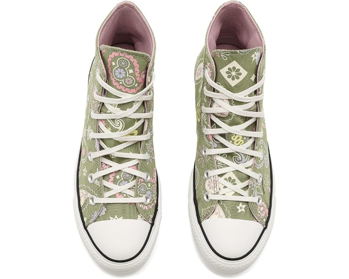 Кеды Converse Chuck Taylor All Star Lift Platform Paisley Pop с принтом
