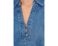Короткое платье Tommy Bahama из денима с рукавом 3/4 и поясом