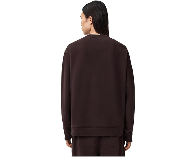 Свитшот AllSaints Asher Crew свободного кроя с вышитым логотипом