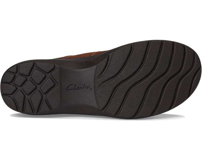Слипоны Clarks Carleigh Viola из кожи с эластичной вставкой и фурнитурой