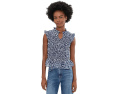 Топ NIC+ZOE Leopard Sketch Smocked Top с принтом леопарда