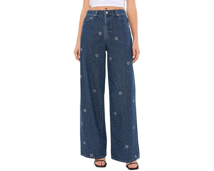 DAZE Wanderer Mid-Rise Palazzo джинсы с широкими брюками Glimmer