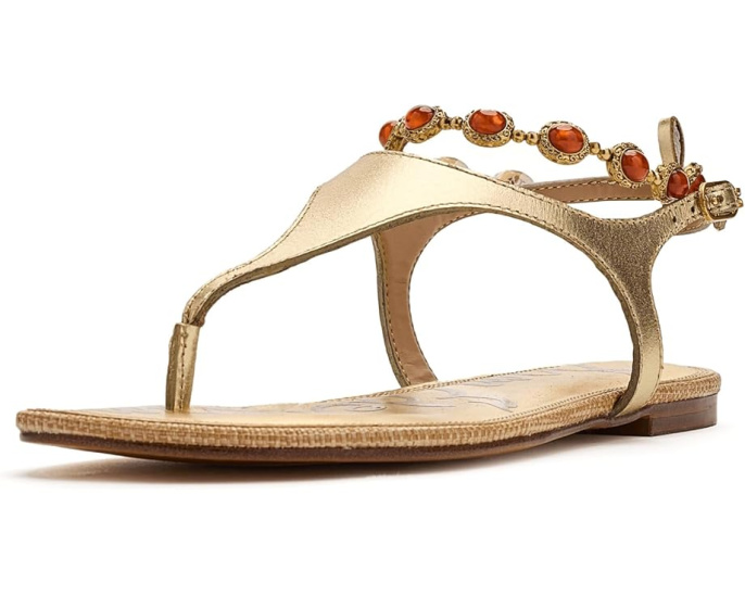 Сандалии Sam Edelman Canna с украшением на щиколотке и круглым носком