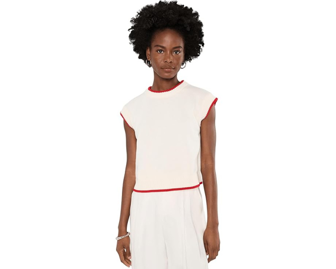 Пуловер Pearl Cap Sleeve Pullover 525 america с коротким рукавом