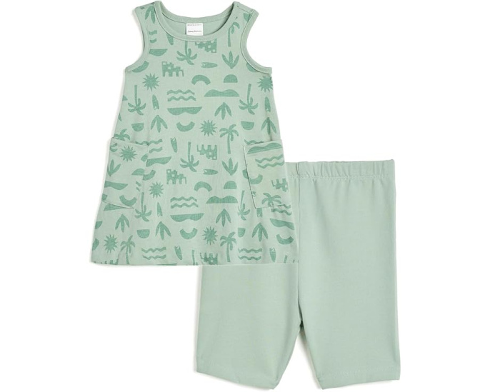 Hanna Andersson комплект из платья без рукавов и шорт для малышей