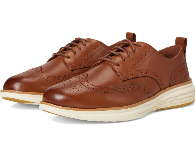 Оксфорды Cole Haan Grand Hurrion Wing Tip с кожаным верхом и подошвой EVA