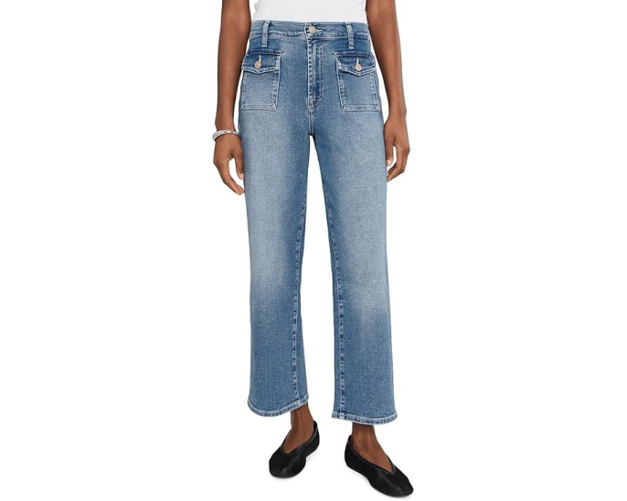 7 For All Mankind джинсы Stovepipe Straight Ankle цвета Oceanstone