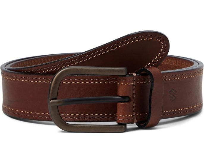 Кожаный ремень Johnston & Murphy Two-Tone Stitched с контрастной строчкой