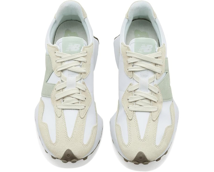 Кроссовки New Balance Classics 327 из замши и сетки с массивным логотипом