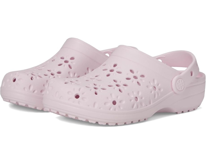 Классические сабо Crocs для детей с цветочным ажурным дизайном