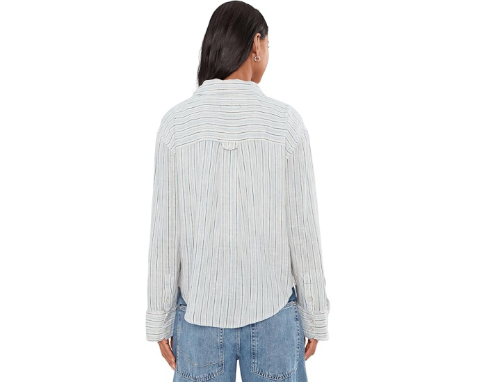 Free People полосатая льняная рубашка Laurel