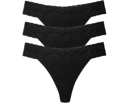 Natori Трусики-стринги Bliss Perfection из хлопка с эффектом стрейч 3 шт