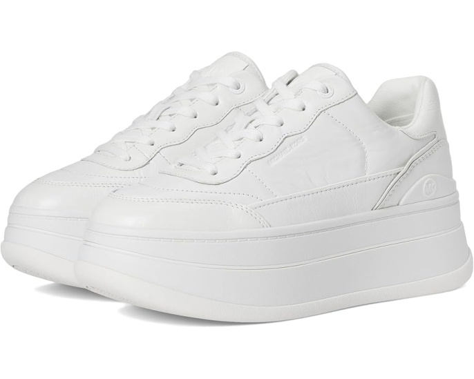 Кроссовки MICHAEL Michael Kors Hayes Lace Up на платформе с металлическим ПВХ верхом