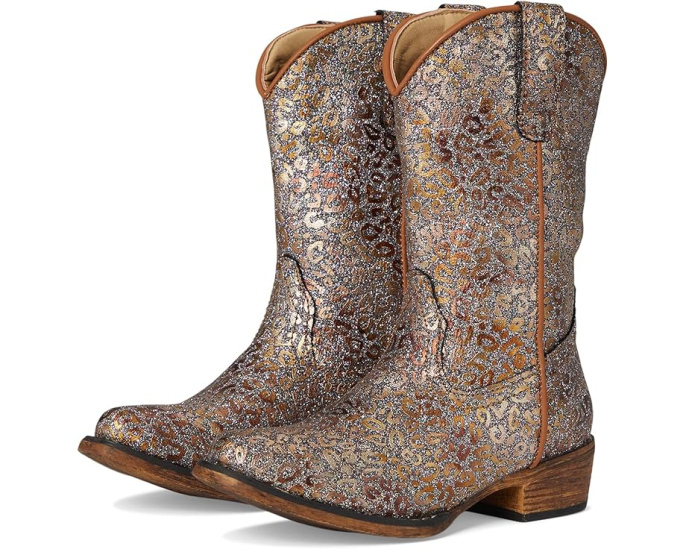 Roper Riley Leopard детские сапоги с леопардовым принтом и квадратным носком