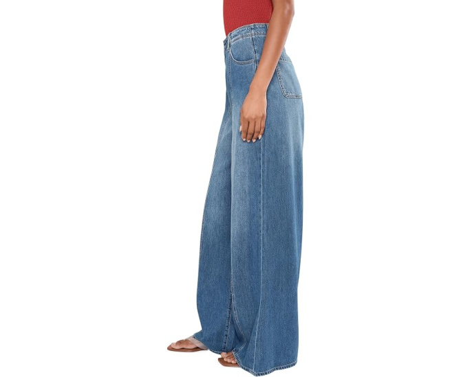 Джинсы Paige Cameron Wide Leg W Front Seams Round Back Pockets цвета La Verne
