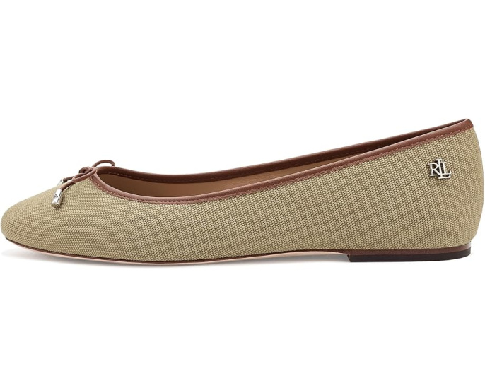 Балетки Lauren Ralph Lauren Jayna из промытого хлопка