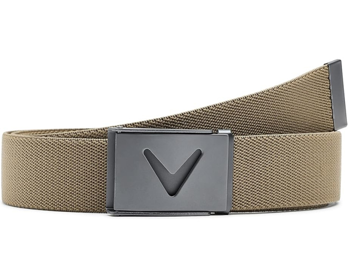Ремень Callaway V-logo Web Belt с регулируемой пряжкой и логотипом