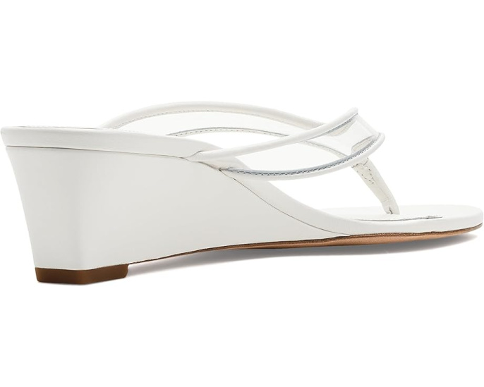 Босоножки-танкетки Clea Wedge Veronica Beard из кожи с перепончатым ремешком